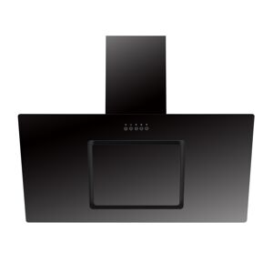 Schräghaube 'CH22010/90SBZ' Metall/Glas schwarz 90 cm