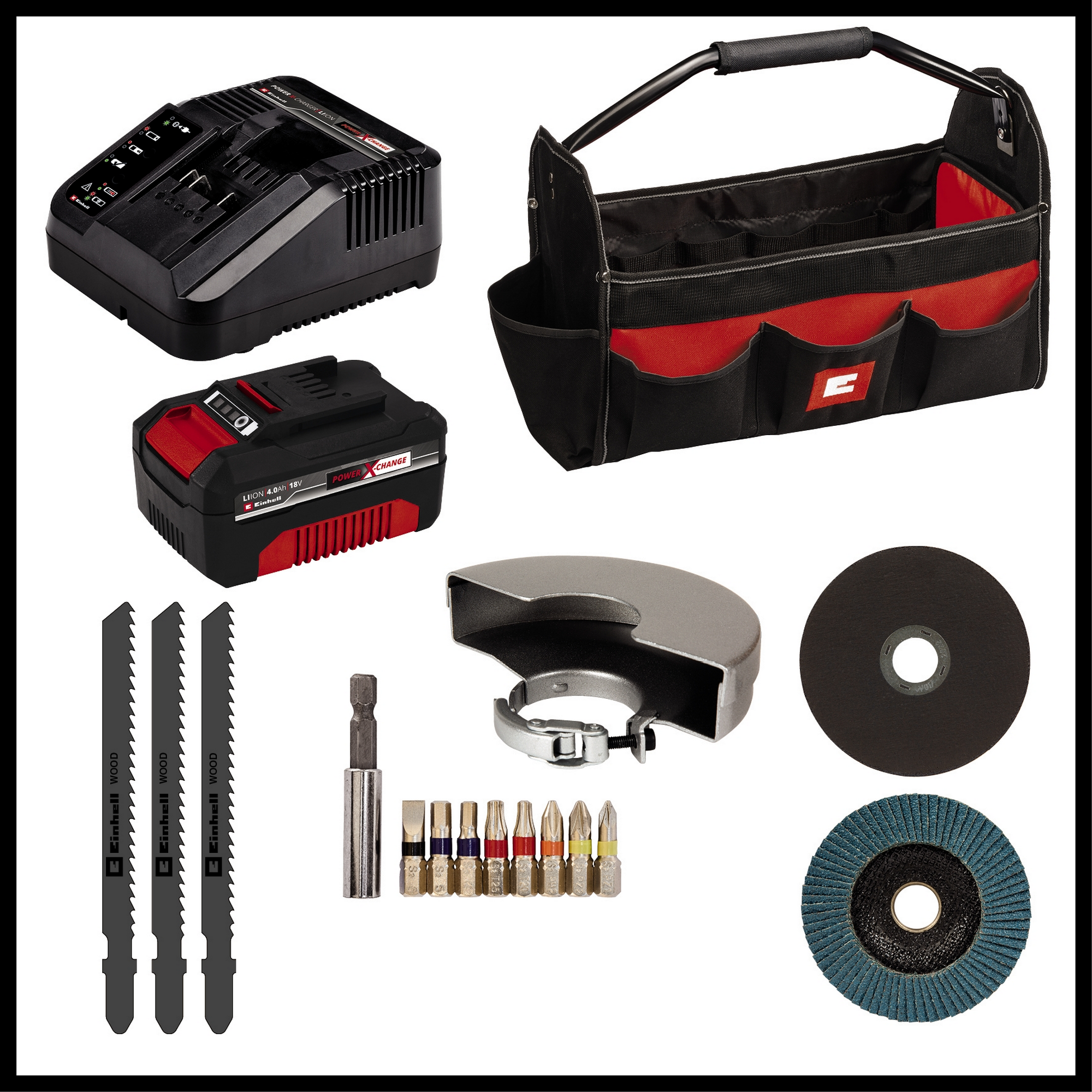 Akku-Maschinen-Set 'Power X-Change TE-TK 18/3 Li Kit (JS+CD+AG)'