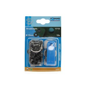 Drucknieten 'Sport + Camping' Messing Ø 15 mm, 10 Stück