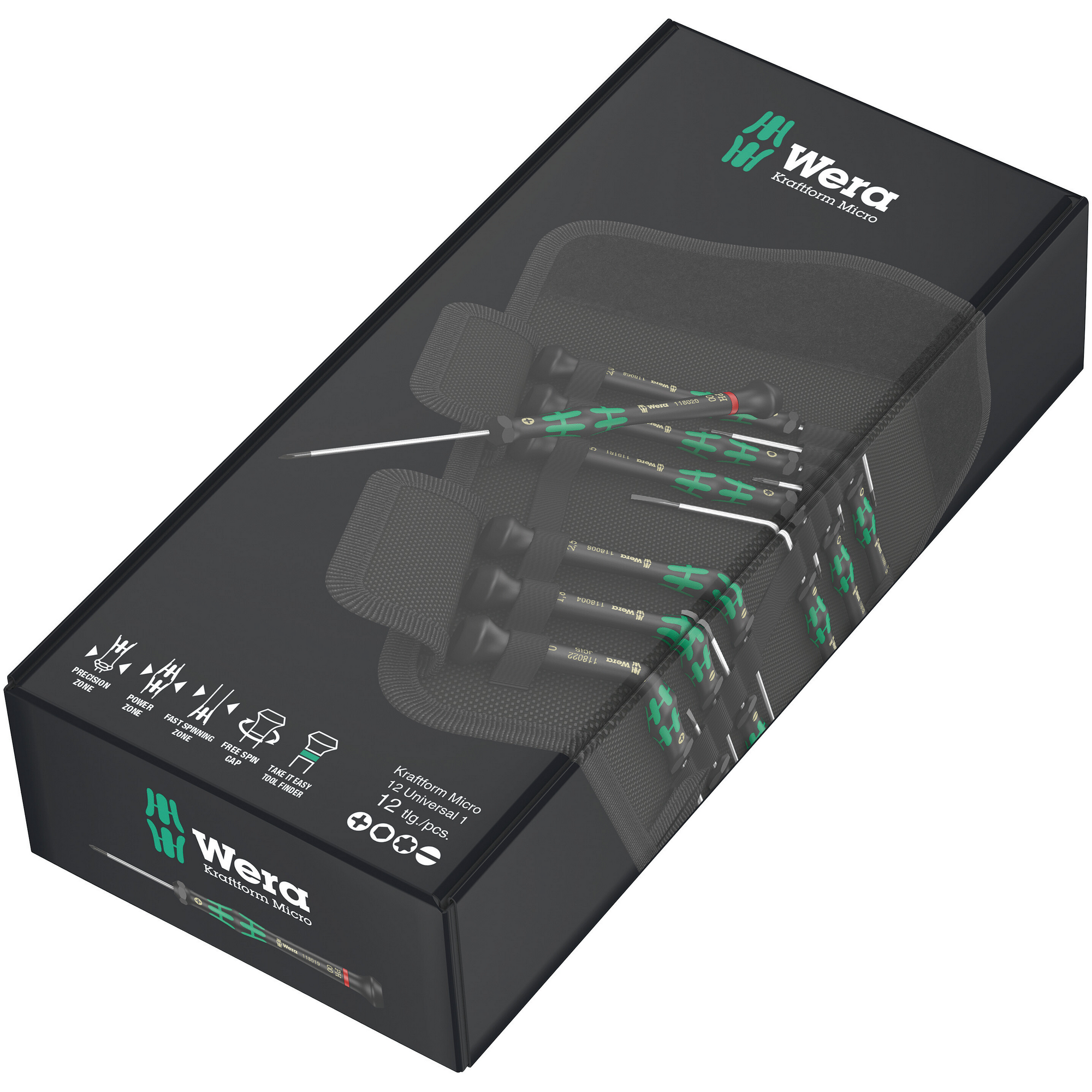 Elektroniker-Schraubendreher-Set 'Kraftform Micro 12' PH/T/SL/SW, 12-teilig