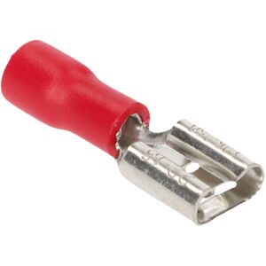Flachsteckhülsen rot 6,3 mm, 20 Stück