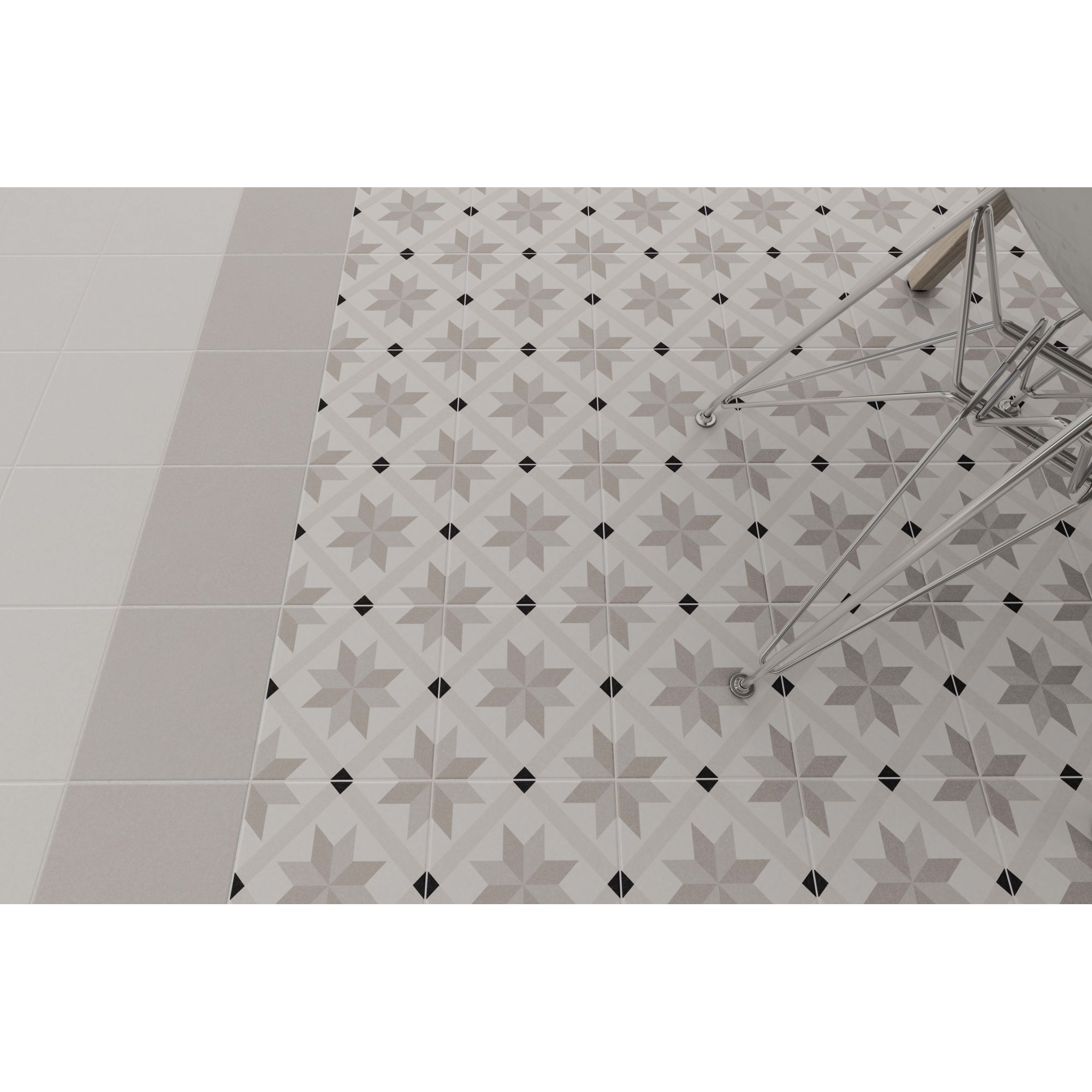 Bodenfliese 'Retro Genova' Feinsteinzeug beige 22,5 x 22,5 cm