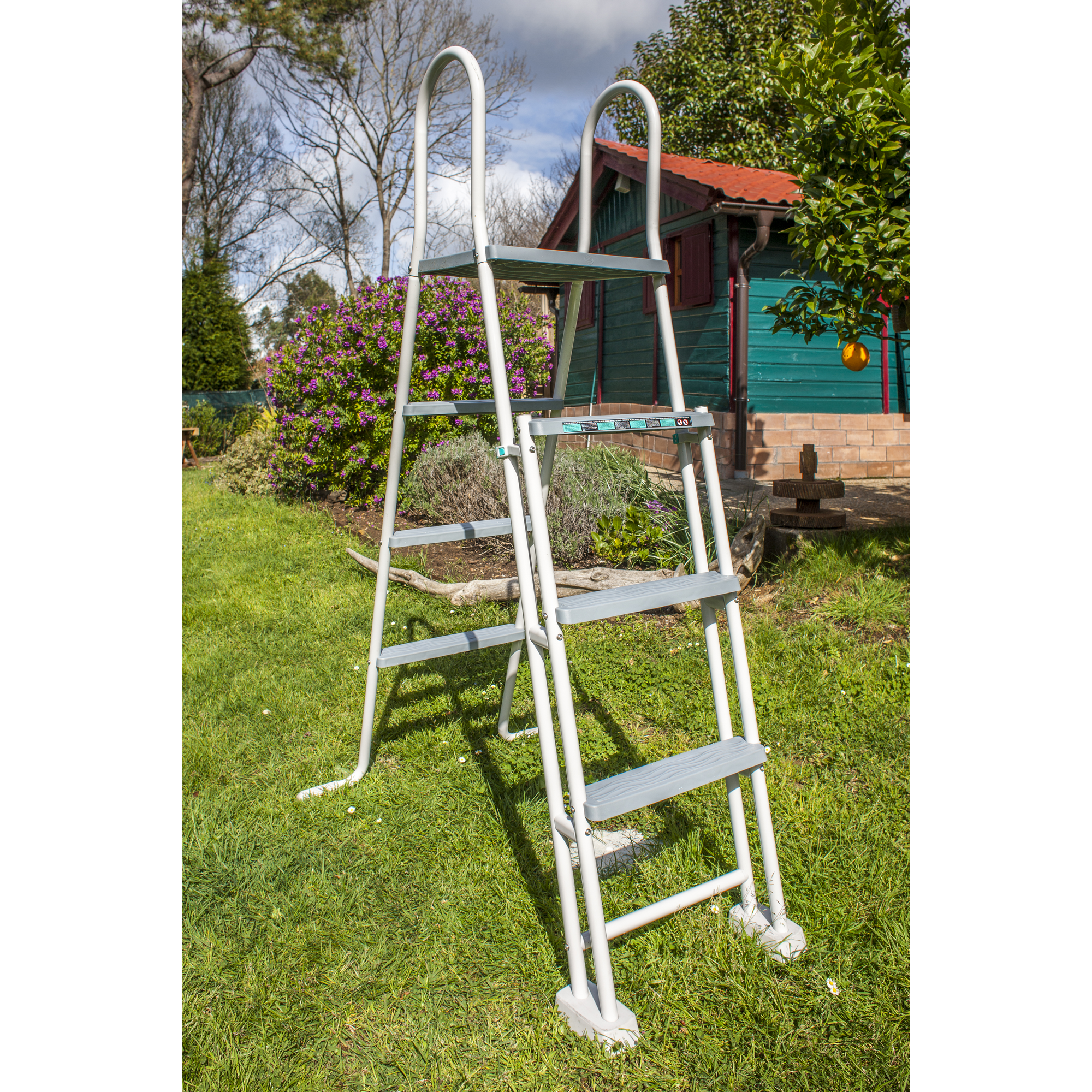 Stahlwandpool-Set 'Kea' Ø 460 x 120 cm mit Sicherheitsleiter und Sandfilteranlage