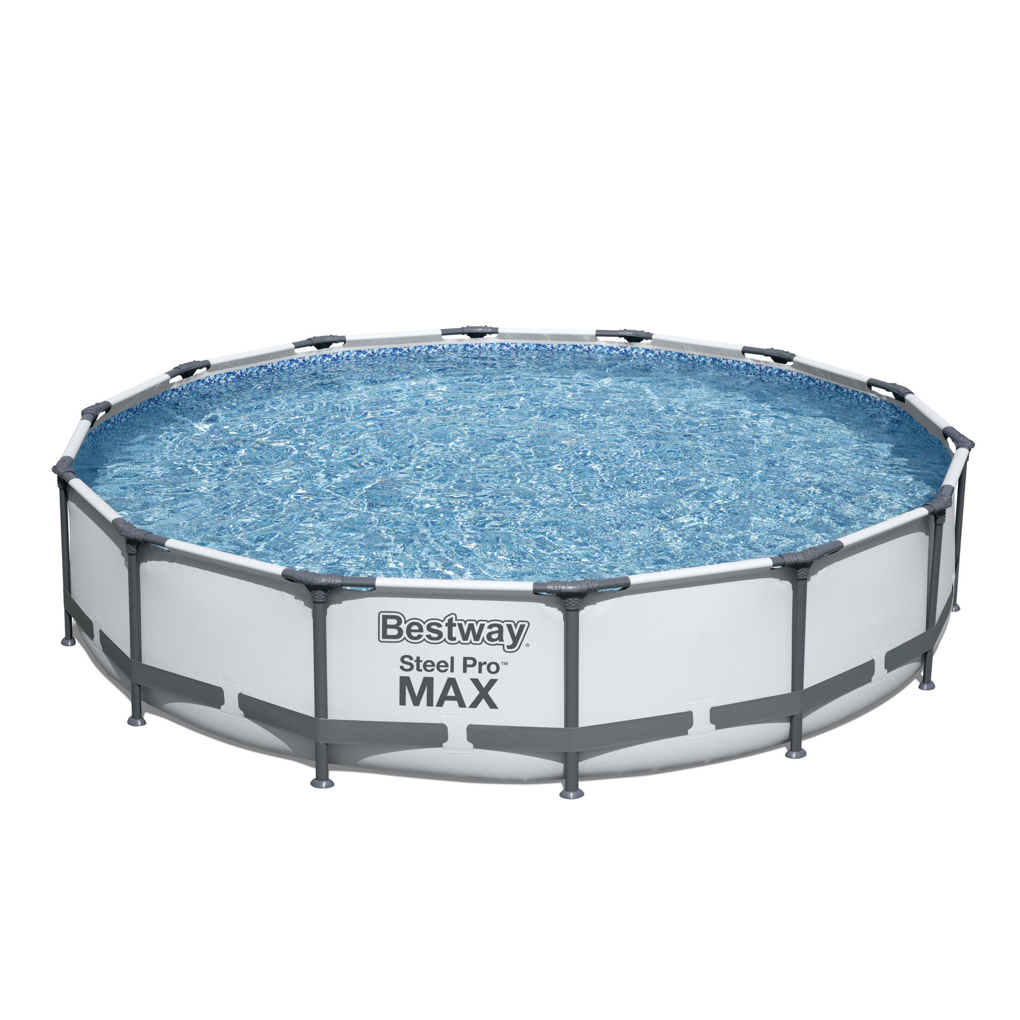Aufstellpool 'Steel Pro MAX™' lichtgrau rund Ø 427 x 84 cm