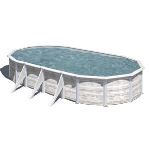 Stahlwandpool-Set 'Nordic' 730 x 375 x 120 cm mit Sandfilter und Sicherheitsleiter