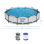 Aufstellpool 'Steel Pro Max™' grau/weiß rund Ø 366 x 76 cm