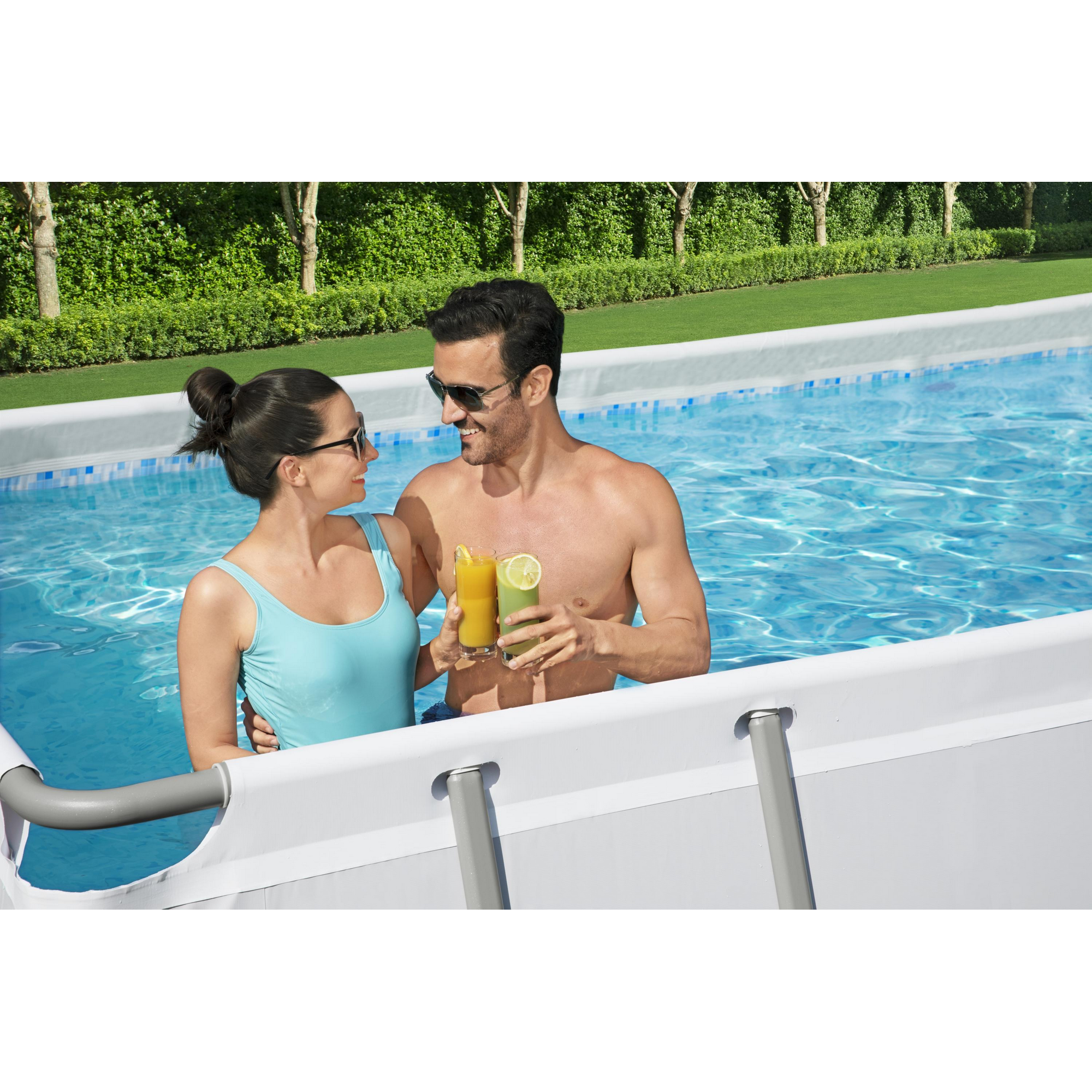 Frame-Pool-Set 'Power Steel' 640 x 274 x 132 cm mit Sicherheitsleiter und Kartuschenfilter