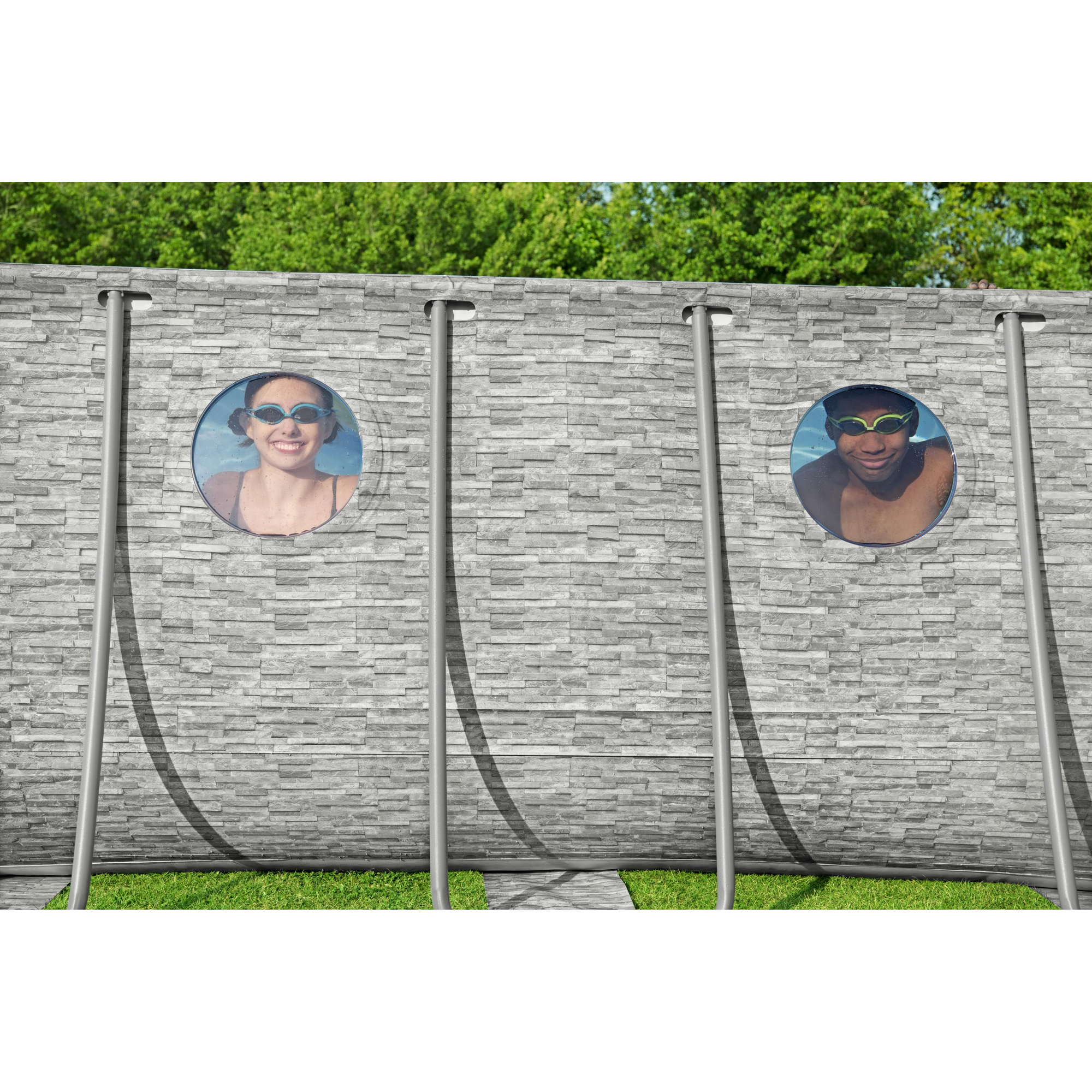 Frame-Pool-Set 'Power Steel Swim Vista' 549 x 274 x 122 cm mit Sicherheitsleiter und Filterpumpe