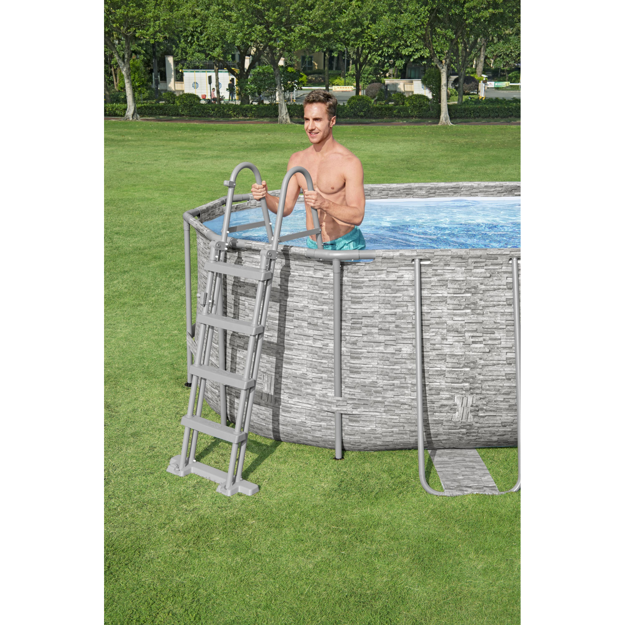 Frame-Pool-Set 'Power Steel Swim Vista' 549 x 274 x 122 cm mit Sicherheitsleiter und Filterpumpe