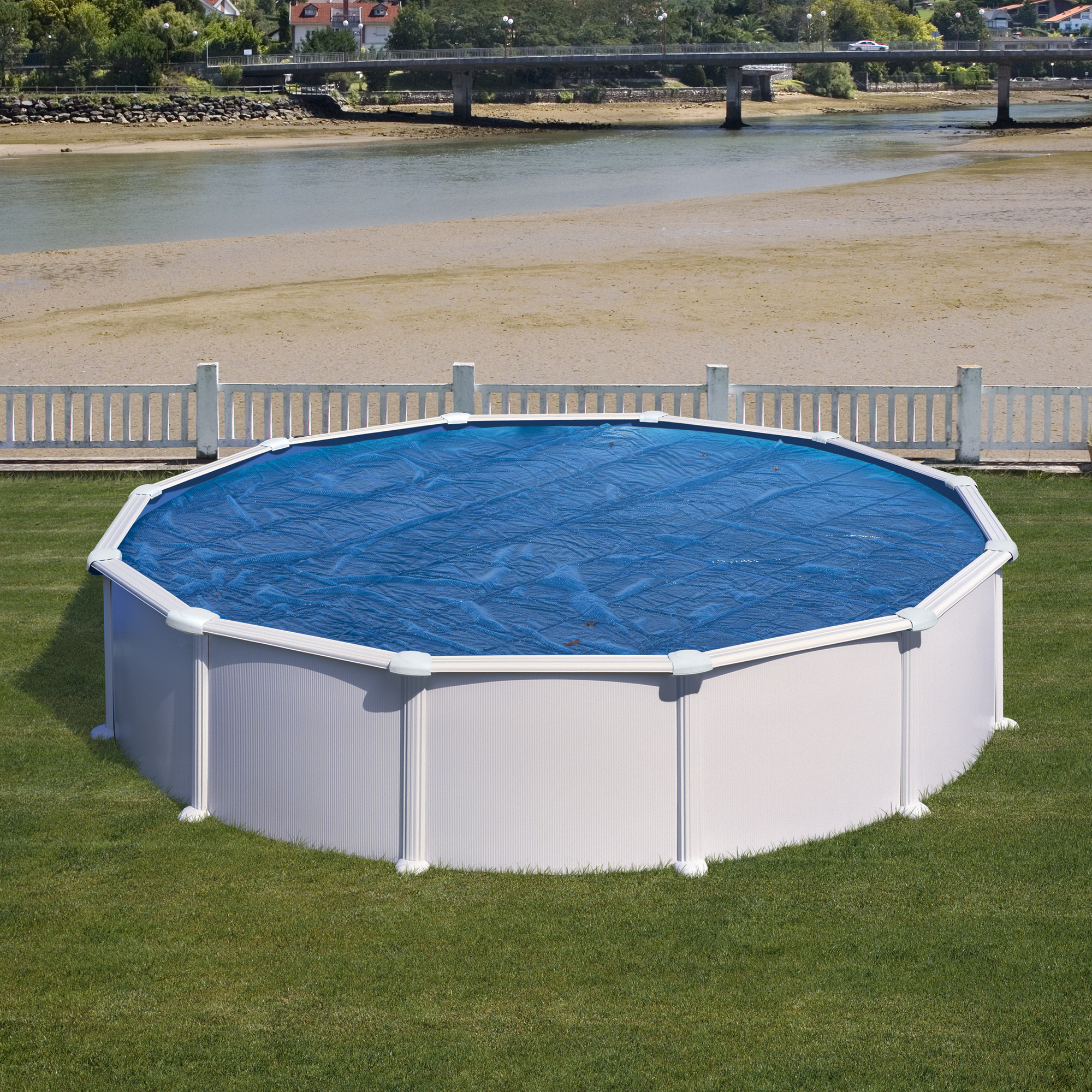 Poolabdeckung blau Ø 545 cm