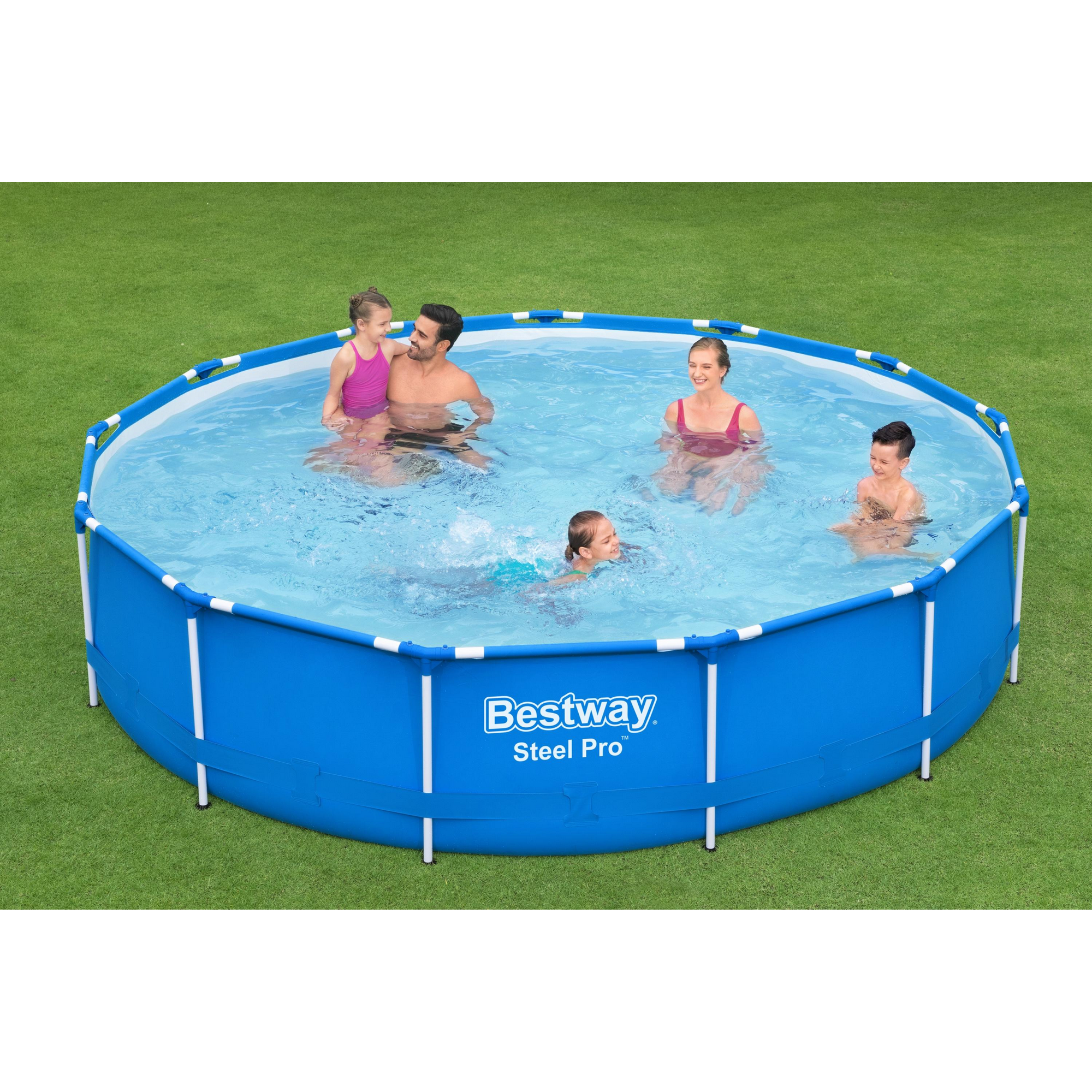 Frame-Pool-Set 'Steel Pro' Ø 396 x 84 cm mit Filterpumpe