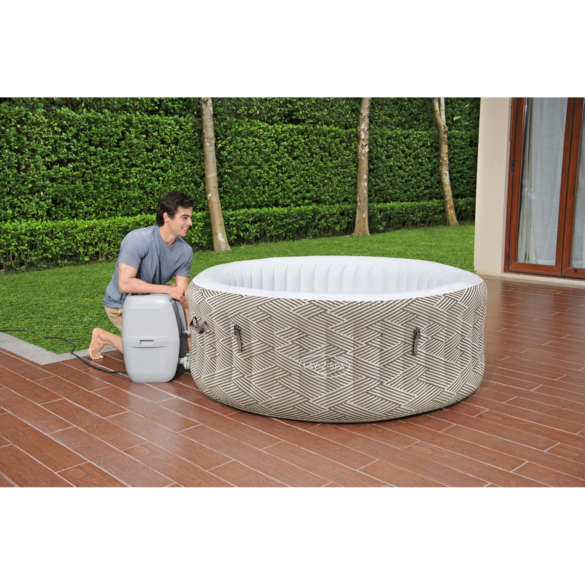 WLAN-Whirlpool 'LAY-Z-SPA Madrid AirJet' Ø 180 x 66 cm beige
