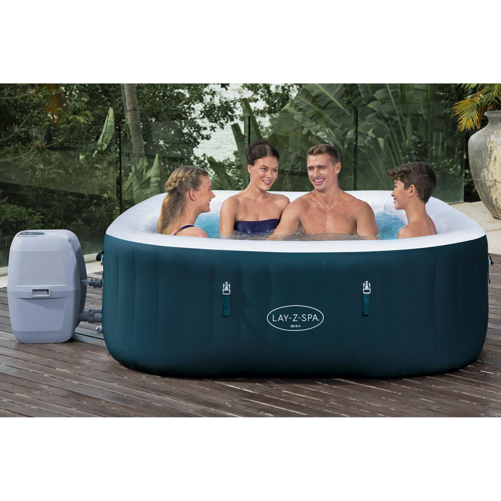 Whirlpool 'LAY-Z-SPA Ibiza AirJet' 180 x 180 x 66 cm dunkelblau