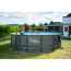 Aufstellpool 'Elite Frame' Rattan-Optik grau Ø 488 x 122 cm