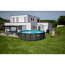 Aufstellpool 'Elite Frame' Rattan-Optik grau Ø 549 x 132 cm