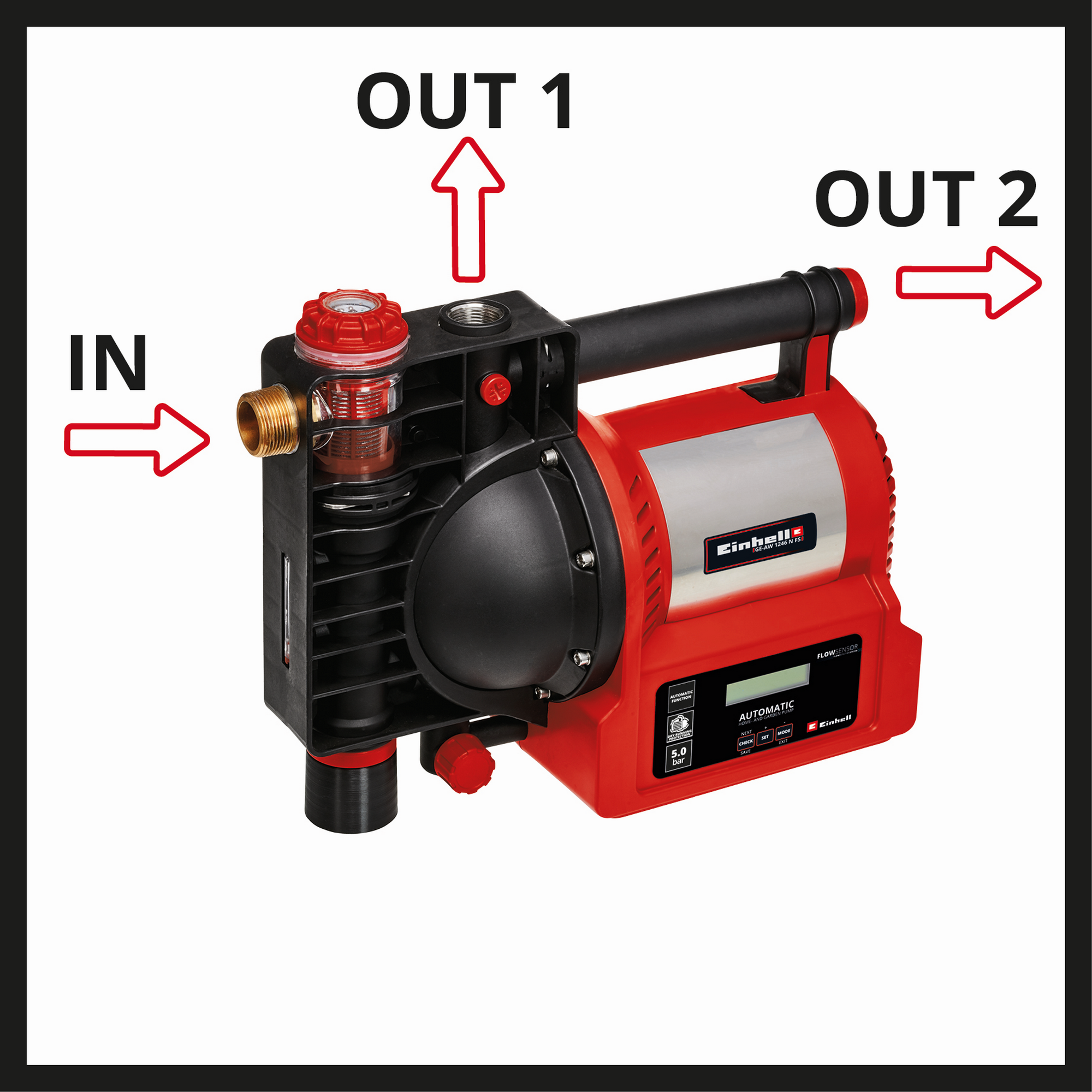 Hauswasserautomat 'GE-AW 1246 N FS' 1200 W 4600 l/h