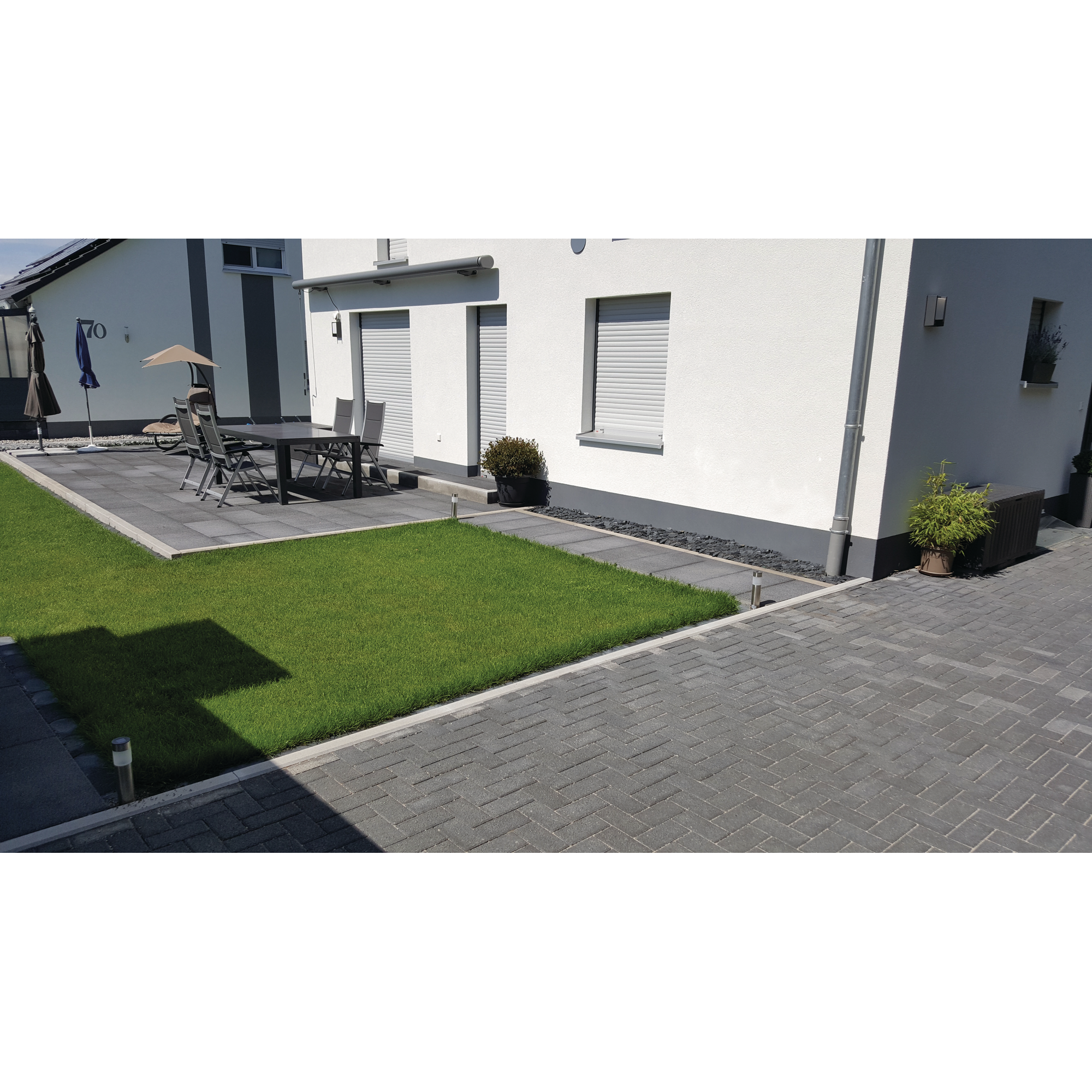 Pflasterstein Beton anthrazit 20 x 10 x 6 cm