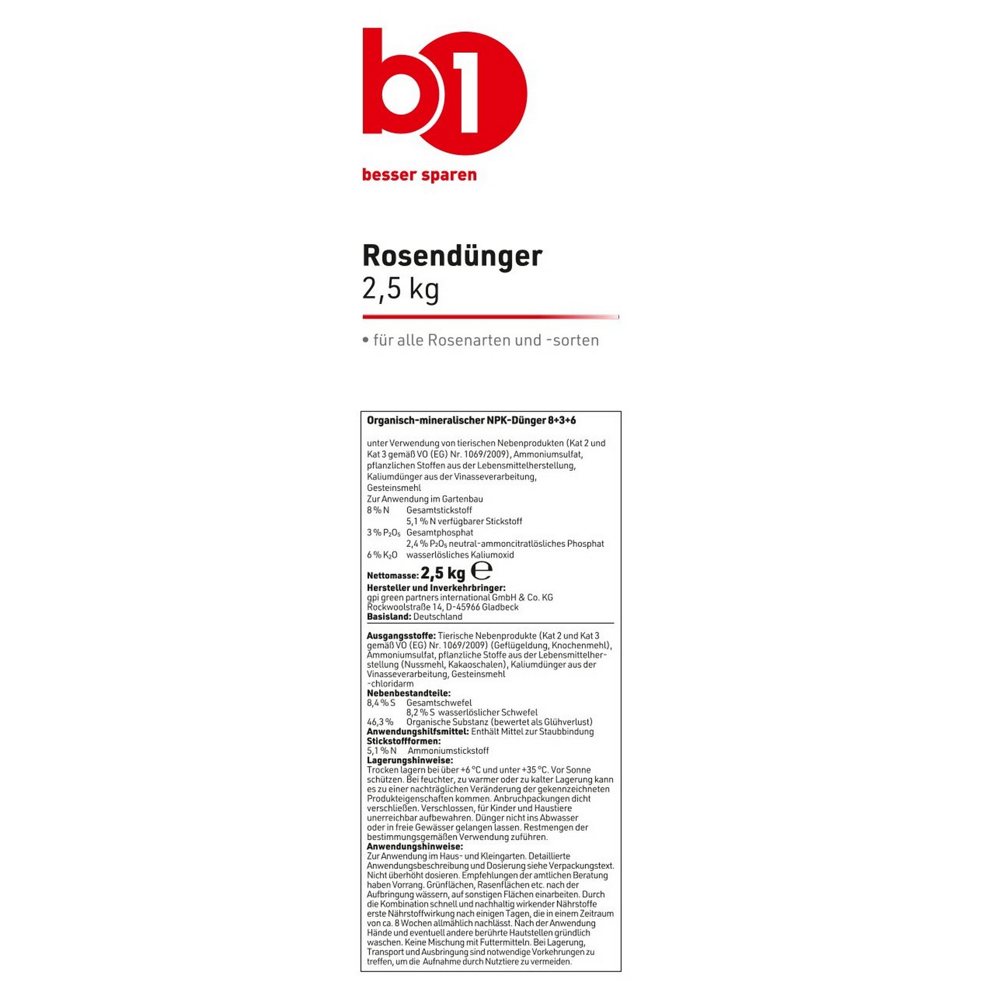 Rosendünger 2,5 kg