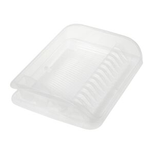 Geschirrablaufkorb 'pierre' mit Tablett small natural transparent 39,5 x 29,5 x 8 cm