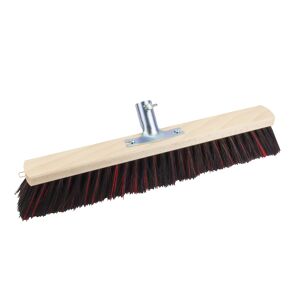 Saalbesen mit Metallstielhalter Arengamix 50 cm schwarz rot