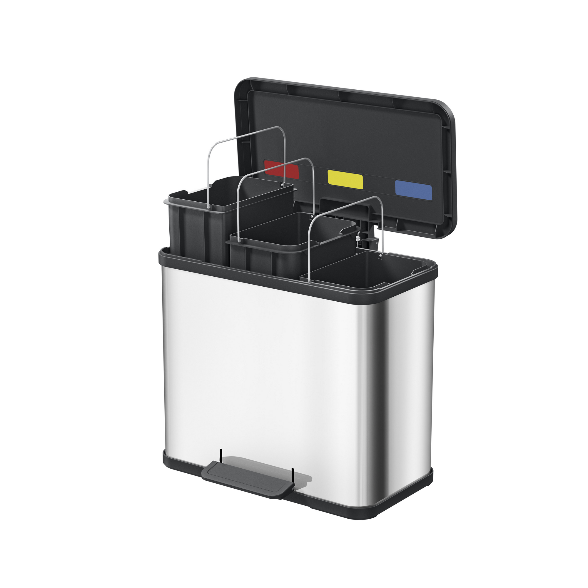 Tret-Abfalltrenner 'Öko Trio Plus L' 3 x 9 l weiß