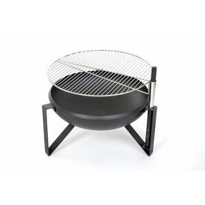 Feuerstelle inklusive Grillrost schwarz Stahl 70 x 70 x 75 cm