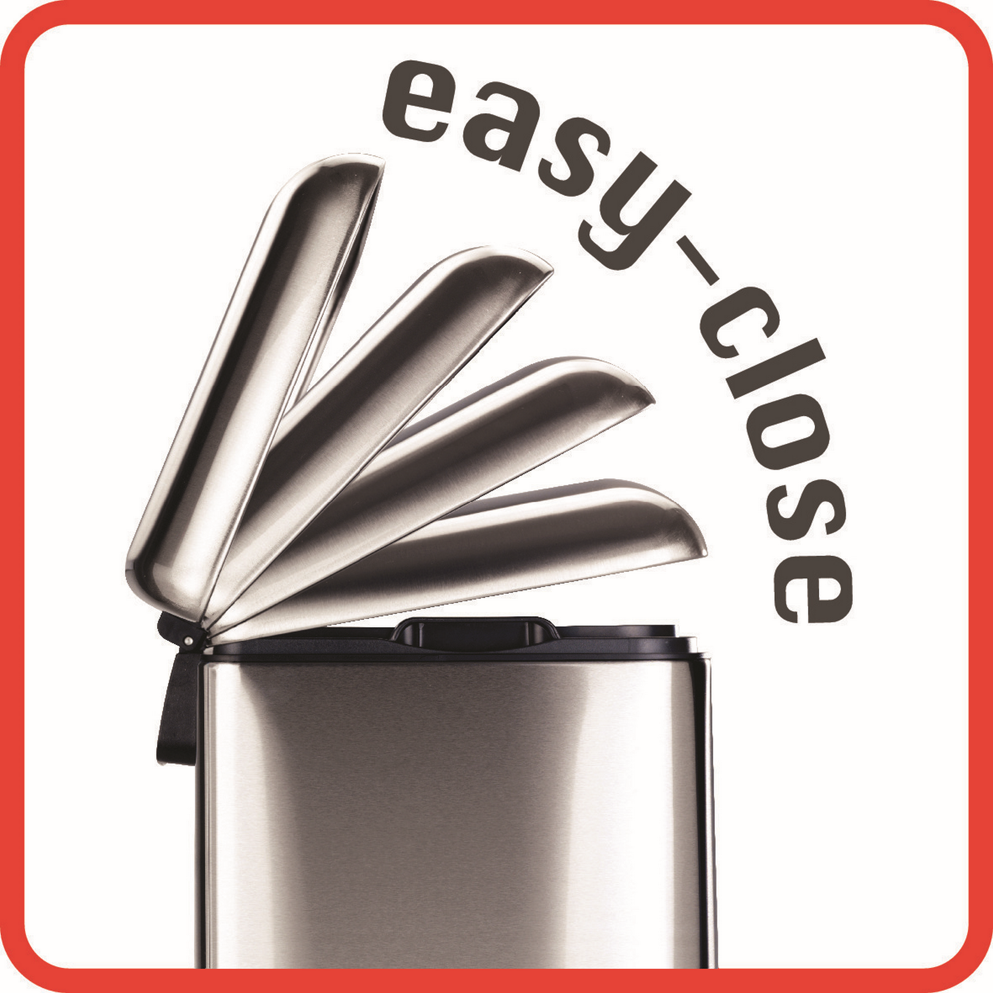 Treteimer 'Tortona' Easy Close schwarz matt 3 l