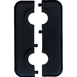 Doppelrosette Ø 18 mm schwarz