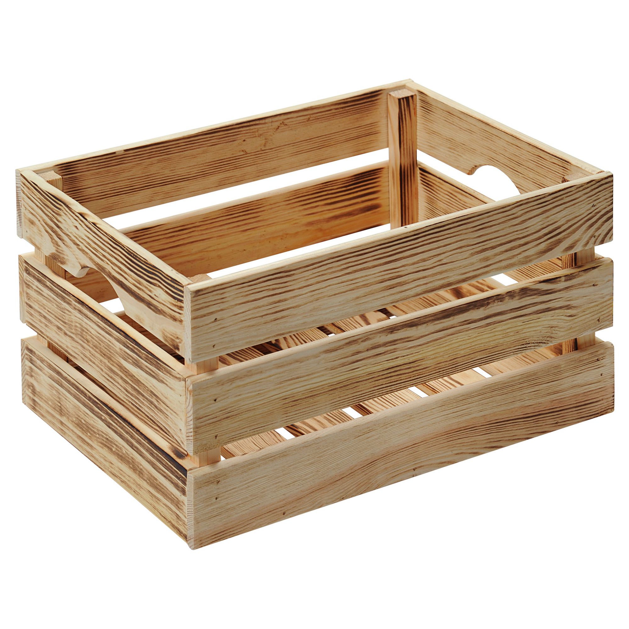 Holzkiste Kiefer FSC® geflammt 40 x 30 x 23 cm