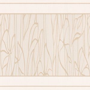 Vliesbordüre 'OK4' Blätter beige 0,17 x 5 m