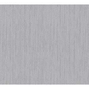 Vliestapete 'Attractive 2' Leinenstruktur Uni grau 0,53 x 10,05 m