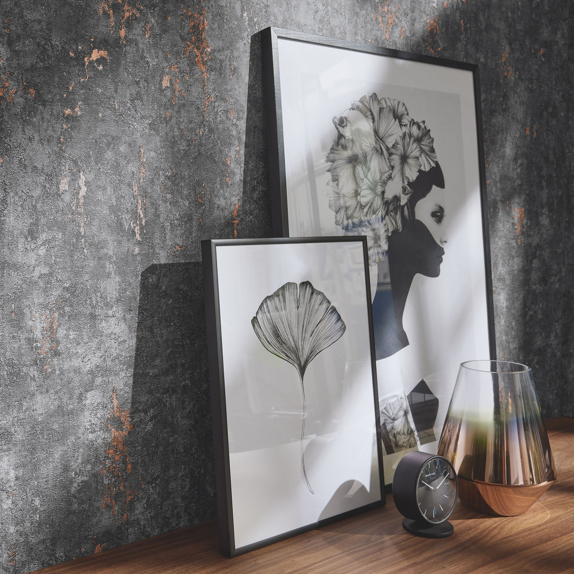 Vliestapete Guido Maria Kretschmer '10375-47 Fashion for Walls 4' Stein anthrazit 0,53 x 10,05 m