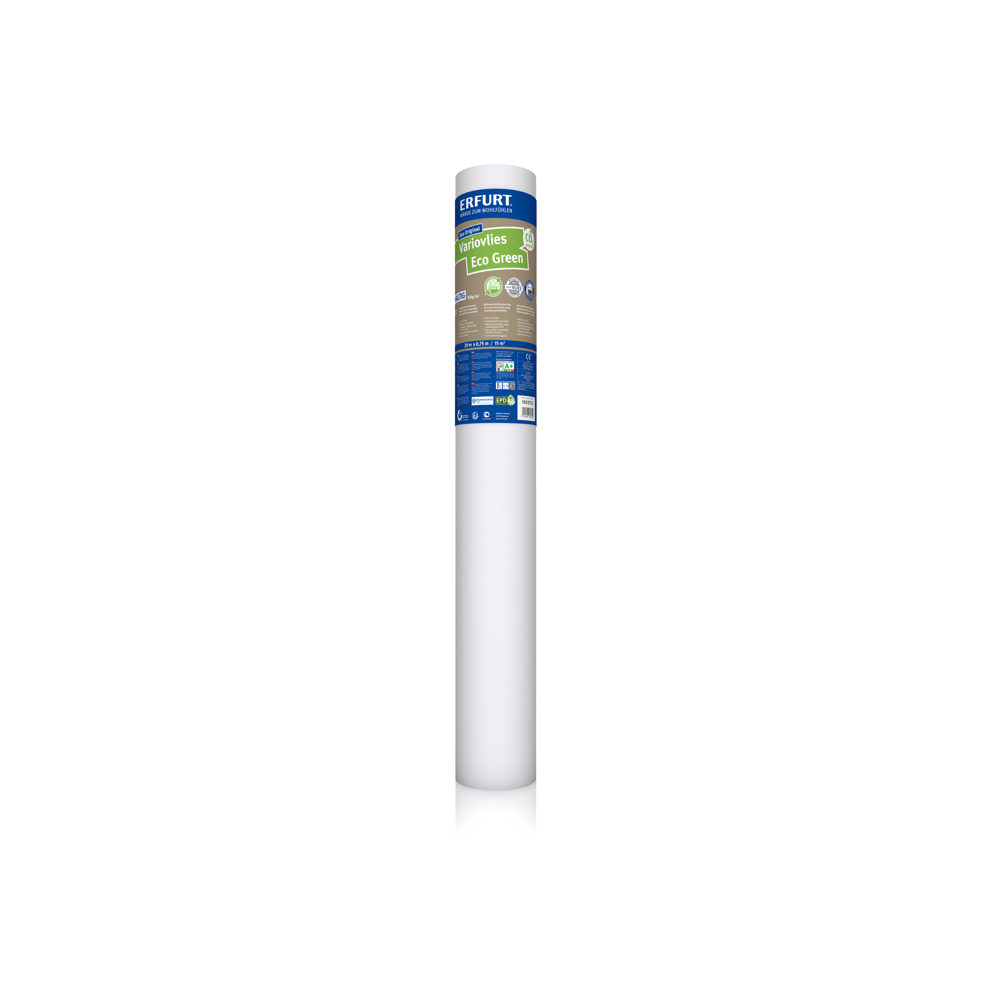 Vliestapete 'Variovlies Eco Green' weiß 0,75 x 20 m