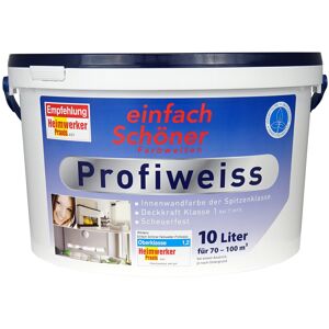 Wand- und Deckenfarbe 'Profiweiß' matt 10 l