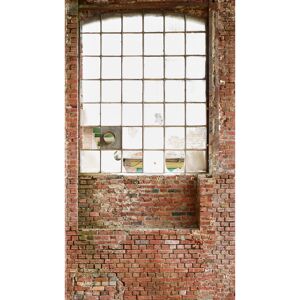 Vliestapete 'The Wall II' Stein Fenster braun 3-teilig 1,59 x 2,80 m