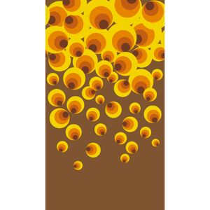 Vliestapete 'The Wall II' Retrokreise braun 3-teilig 1,59 x 2,80 m