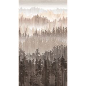 Vliestapete 'The Wall II' Wald aquarell braun 3-teilig 1,59 x 2,80 m