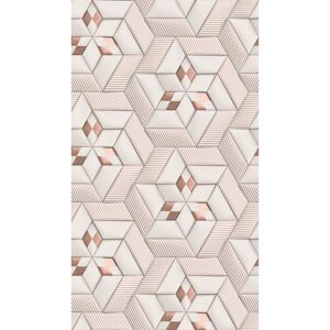 Vliestapete 'The Wall II' 3D geometrisch weiß 3-teilig 1,59 x 2,80 m