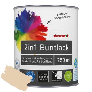 2in1 Buntlack 'Sonnenstrahl' hellelfenbein seidenmatt 750 ml