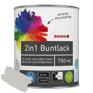2in1 Buntlack 'Mondschein' lichtgrau seidenmatt 750 ml