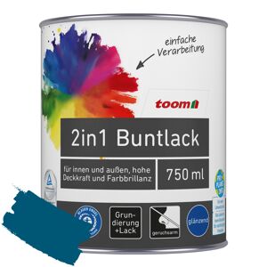 2in1 Buntlack 'Blaupause' enzianblau glänzend 750 ml