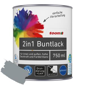 2in1 Buntlack 'Stadtgeflüster' silbergrau glänzend 750 ml
