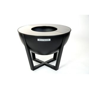 Grill und Feuerstelle 'Premium' Stahl schwarz 81 x 81 x 62 cm