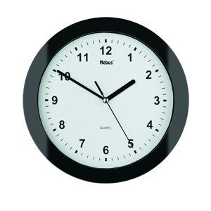 Quarz-Wanduhr schwarz Ø 25 x 3,5 cm