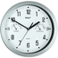 Quarz-Wanduhr silbern Ø 26 x 4 cm