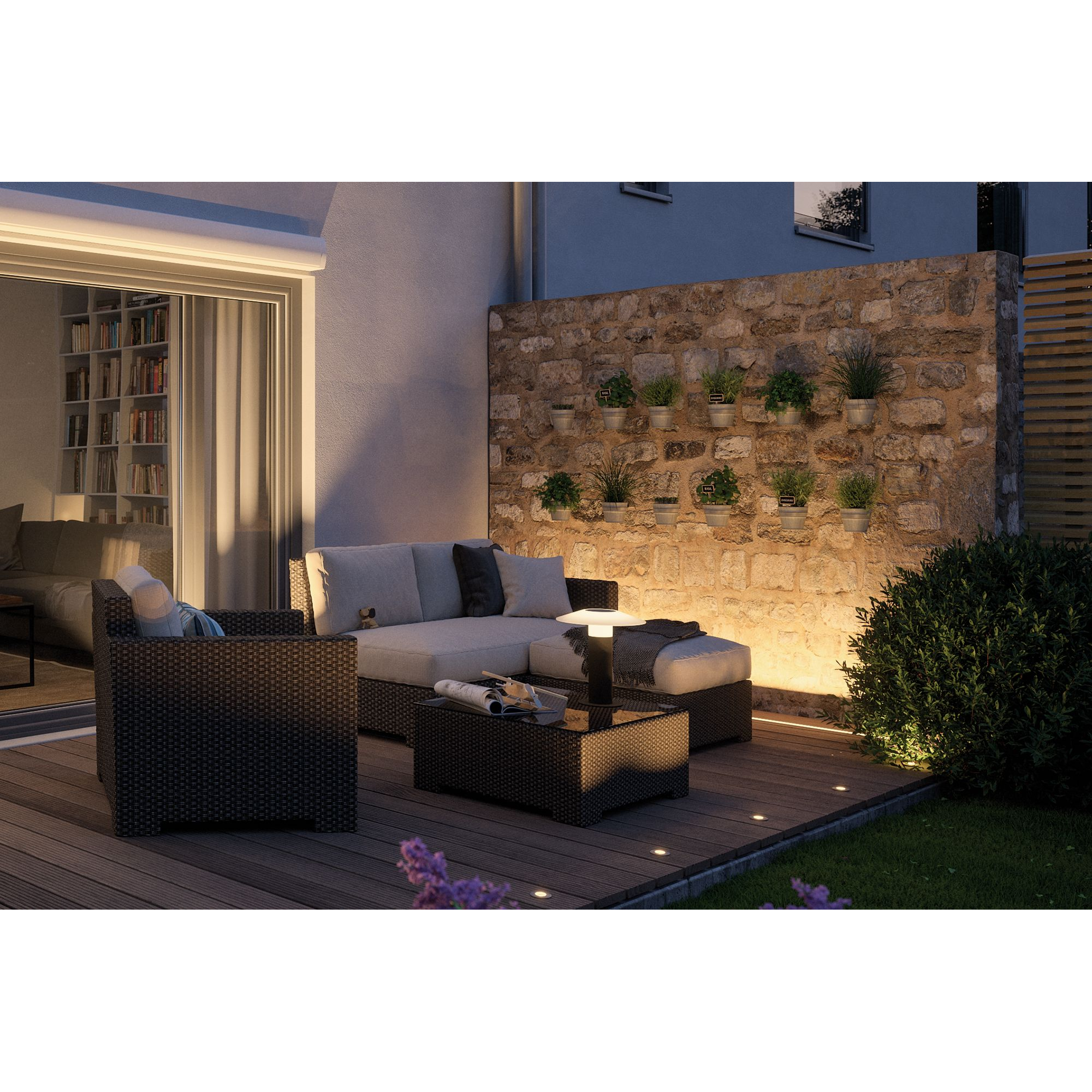 Lichtleiste 'Plug & Shine' Boden 570 lm anthrazit