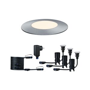 Gartenleuchten-Set 'Plug & Shine' 3 Leuchten 50 lm silber