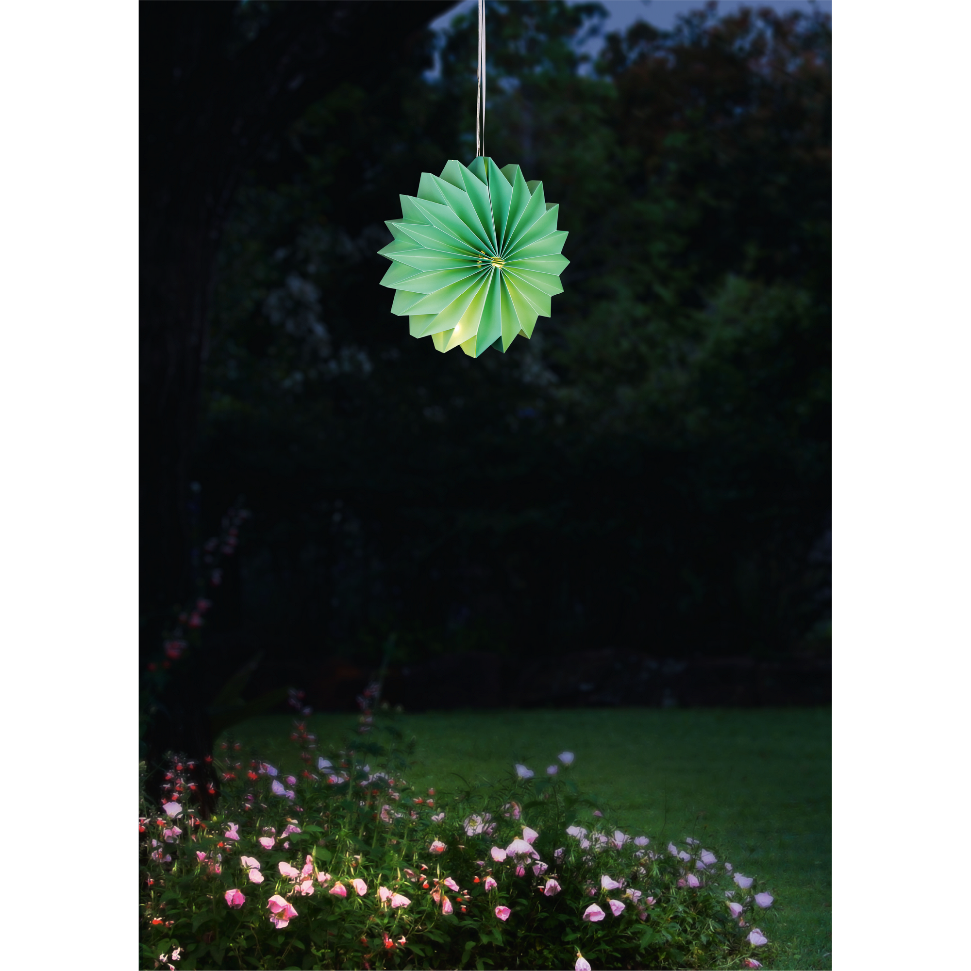 Solar-Laterne Papier/Kunststoff grün Ø 300 cm
