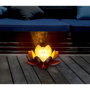 Solar-Dekoleuchte Lotus bronze Ø 27 x 11,5 cm